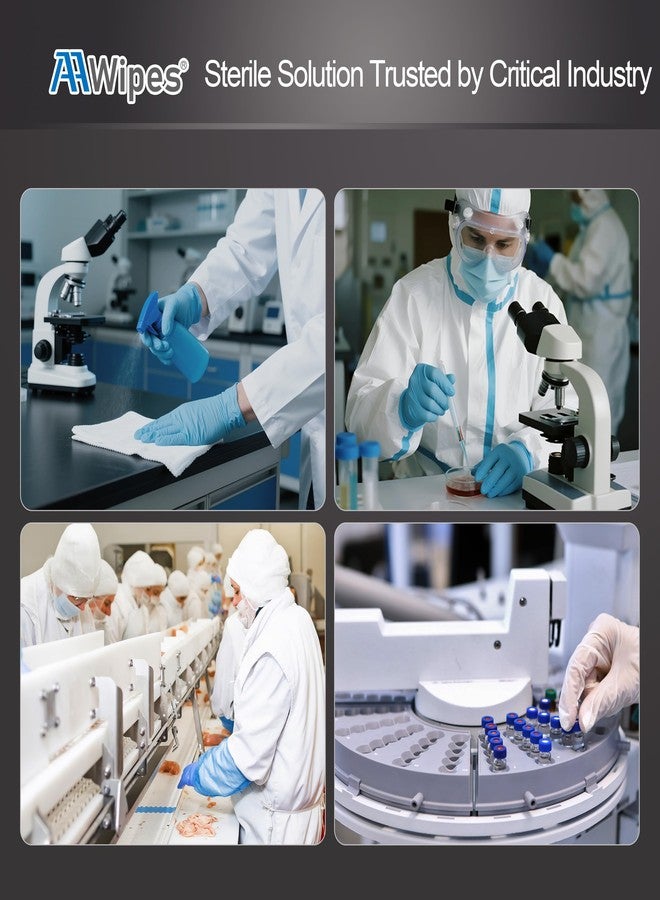 AAWipes Cleanroom Wipes Sterile Lint Free Cloths 9"x9" 140GSM CP140GM - Image 5